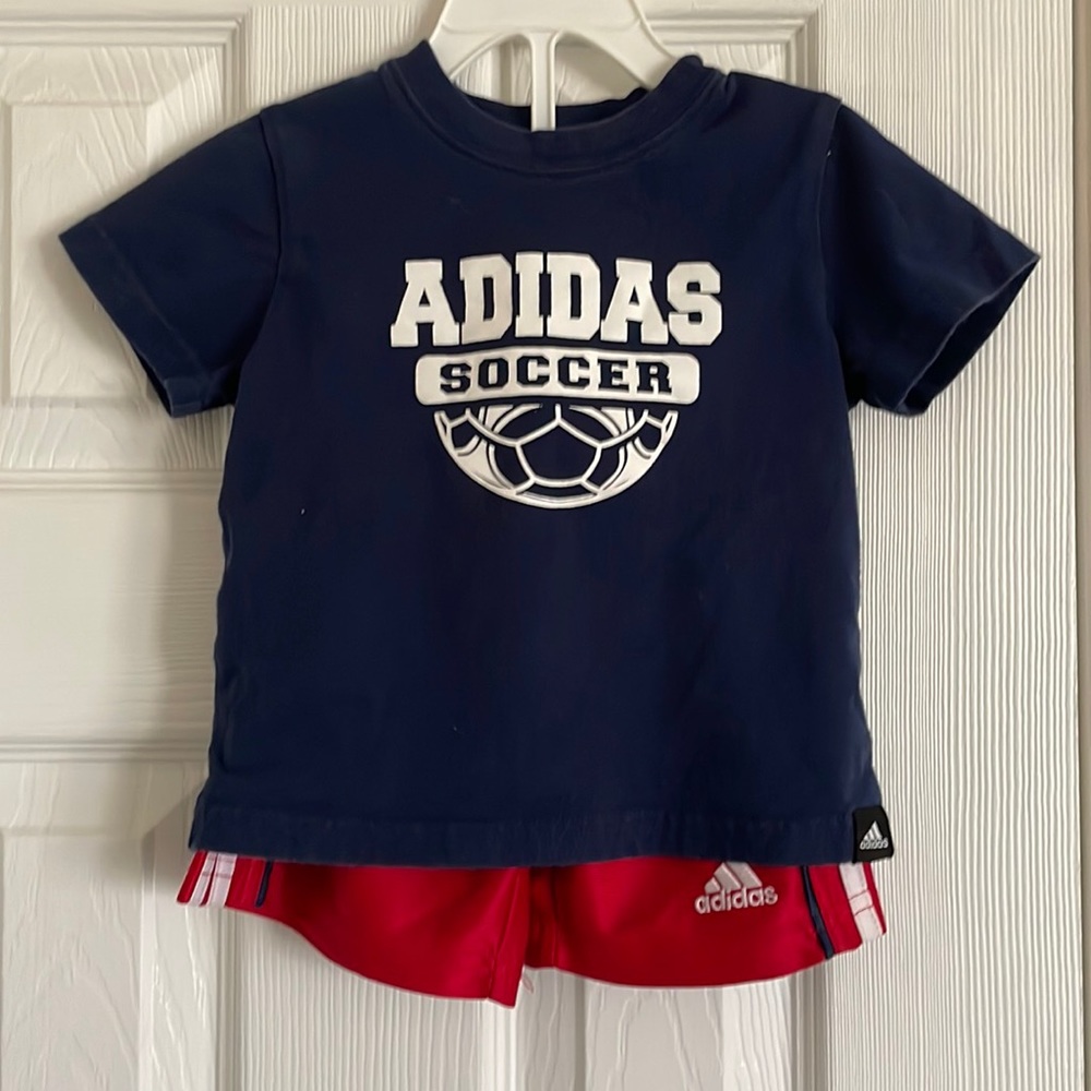Adidas soccer t-shirt and shorts!